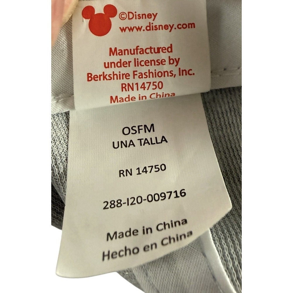 DISNEY Mickey Minnie Mouse Hat Lot 2 Caps Snapback Adjustable Gray Red Blue OSFM - Picture 7 of 7